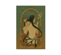 GAPKJGTS Letting Go Surreal Symbolic Lesbian Couple Canvas Poster Wall Art Decor Print Picture Paintings for Living Room Bedroom Decoration 12x18inch(30x45cm)