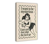 GAPKJGTS Loud Femme Energy Funny Quote Canvas Poster Wall Art Decor Print Picture Paintings for Living Room Bedroom Decoration 08x12inch(20x30cm)