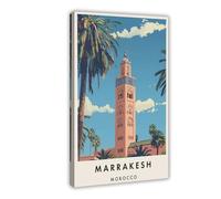 GAPKJGTS Marrakesh Travel Morrocco Canvas Poster Bedroom Decor Landscape Office Room Decor Gift 24x36inch(60x90cm)