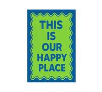 GAPKJGTS This Is Our Happy Place Vibrant Blue Canvas Poster Bedroom Decor Landscape Office Room Decor Gift 16x24inch(40x60cm)