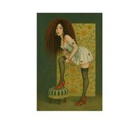 GAPKJGTS Vintage Pin Up Woman Retro Feminine Canvas Poster Bedroom Decor Landscape Office Room Decor Gift 20x30inch(50x75cm)