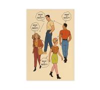 GAPKJGTS What A Beauty Queer Retro Comic Style Canvas Poster Bedroom Decor Landscape Office Room Decor Gift 16x24inch(40x60cm)