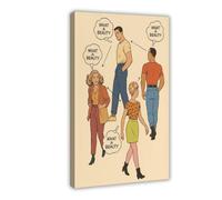 GAPKJGTS What A Beauty Queer Retro Comic Style Canvas Poster Wall Art Decor Print Picture Paintings for Living Room Bedroom Decoration 16x24inch(40x60cm)
