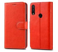 GAPlus Huawei Y6 Y6s Pro 2019 / Honor 8A Pro Leather Case - Premium Wallet Case Leather Flip Cover For Huawei Y6 Y6s Pro 2019 / Honor 8A Pro 6.09" [Card Holder] [Magnetic Closure] (Red)