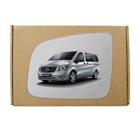 GAPlus Replacement Wing Mirror Glass Compatible with Mercedes-Benz Vito 2010-2014 Convex Left Passenger Near Side