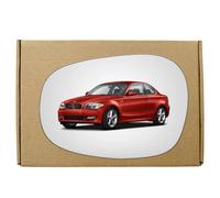 GAPlus Wing Mirror Glass Left Compatible with BMW 1 Series 2009-2011 STICK-ON Passenger Near Side with Blind Spot