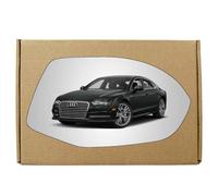 GAPlus Wing Mirror Glass Right Compatible with Audi A7 2010-2017 STICK-ON Driver Off Side with Blind Spot