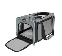 GAPZER Cat Carrier American, United, Delta Airline Approved/Soft-Sided Pet Travel Bag for Medium Cat 15+ lbs Small Dog Traveling Crate Under 15 Pounds TSA Approved Carrying Cage Underseat Cabin Gray