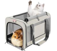 GAPZER Large Cat Carrier Soft, Collapsible Travel Pet Carry Bag, Small Dogs