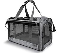 GAPZER Pet Carrier for Large Cats, Soft-Sided Cat Carrier for Medium Big Cats and Puppy up to 20lbs, Washable Dog Carrier Privacy Protection for Home Outdoor Travel
