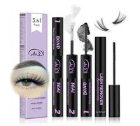 GAQQI Lash Bond and Seal and Remover,Waterproof Lash Clusters Glue Easy to Use 3 in 1 Strong Hold DIY Eyelash Extension Kit Self Application 2 Pcs at Home