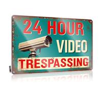 Garage Accessories For Man Cave 24-Hour Video Surveillance. Tin Sign Man Cave Rules Funny Room Decor(30X40CM)