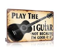 Garage Accessories For Man Cave Play Guitar Not Because Good At It Tin Sign Man Cave Rules Funny Room Decor(20X30CM)