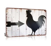 Garage Accessories For Man Cave Rooster Pointing To The Left. Tin Sign Man Cave Rules Funny Room Decor(30X40CM)