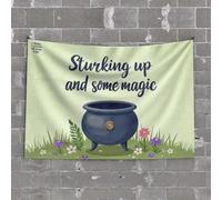 Garage Accessories for Man Cave Stirring Up Some Magic in A Cauldron Tapestry Wall Decor for Bedroom Aesthetic Beer Decor(75X100CM)