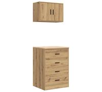 vidaXL Garage Cabinets 2 pcs Artisan Oak Engineered Wood cabinet tool cabinet