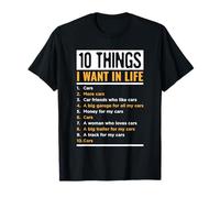 Garage Car Apparel Funny Car Lover T-Shirt - Black, Small, Short Sleeve, Classic Fit, Crew Neck, Adult Women's Casual Retro Car Theme T-Shirt