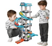 Garage Car Track Playset, Racing Car Ramp Vehicle Assembly Interactive Toy, CarParking Garage Toy, Role CarRace Track, Preschool Educational Traffic Toys for Girls, Boys, Children