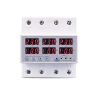 Garage Consumer Unit 100A 3 Phase Din Rail Voltmeter Ammeter Adjustable Over And Under Voltage Current Limit Protection Monitor Relays Protector Circuit Breaker (Size : 100A With N 3X220V)