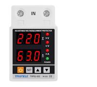 Garage Consumer Unit Dual Display 40A 63A 230V Adjustable Digital Over Under Voltage Relay Surge Protector Limit Over Current Protection Circuit Breaker (Size : 40A)