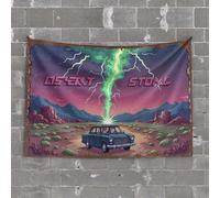 Garage Decor for Men Desert Storm: A Thunderous Journey Through The Wild West Tapestry Room Door Decor Room Decor Aesthetic Vintage(100X150CM)