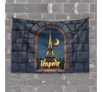 Garage Decor for Men Parisian Nights: Eiffel Tower Glow in The City Skyline Tapestry Bedroom Door Decor Aesthetic Decor(100X150CM)