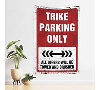 Garage Decor for Men Trike Parking Only Tapestry Funny Kitchen Decor Man Cave Decor and Accessories (Size : 75X100CM)