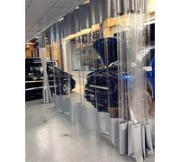 Garage Divider Curtain, Insulated Industrial Warehouse Curtain with Track, Clear Tarp Panel for Work Areas