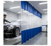 Garage Divider Curtains, Heavy-Duty Vinyl Panel Room Divider for Work Areas, Sliding Wall Partition with Hooks for Porches and Car Wash, Space Separation Solution