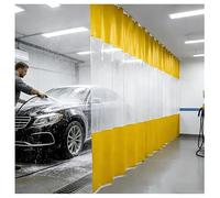 Garage Divider Curtains, Heavy-Duty Vinyl Panel Room Divider for Work Areas, Sliding Wall Partition with Hooks for Porches and Car Wash, Space Separation Solution