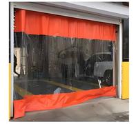 Garage Divider Curtains, Industrial Vinyl Panels Waterproof Curtains with Eyelets, Warehouse Divider Curtain Wall, Quick Rolling and Easy to Clean, Divide Work Areas Quickly(Orange,4x3m/13.1x9.8in)