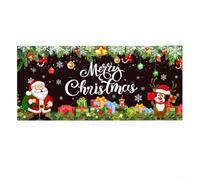 Garage Door Banner Flag for Christmas Featuring Festive Design on Polyester Fabric with Grommets for Fast and Stable Installation on Garage Doors (E)