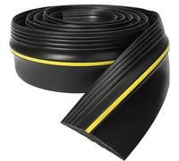 Garage Door Bottom Seal Strip 1M - Weatherproof Rubber Threshold Seal for Wind Rain Dust Protection - Flexible PVC Edge Gasket Easy Install Black 88mm