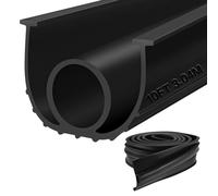 Garage Door Bottom Seal Strip Rubber Garage Door Weather Seal Strip 10FT U+O Ring for Keeping Clean &Dry
