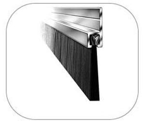 Garage Door Brush Strip Seal - 1 x 40mm Brush x 3m Length - Please SPECIFY Angle of Carrier When Ordering - 45°, 90° or 180°