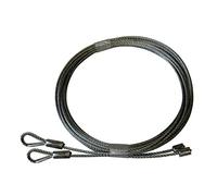 Garage Door Cables 1/8" Pair Torsion Spring (7ft, 8ft, 9ft, 10ft,11ft,12ft) (8 ft. Tall Door)