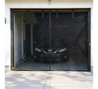 Garage Door Curtain, Garage Screen Doors, Magnetic Anti Mosquito Net Fly Curtain Mesh Seal Automatically Keep Out Bugs Let Fresh Air in for Patio Balcony Garages Cellar(Gray,244 x 213 cm(8 x 7 ft))