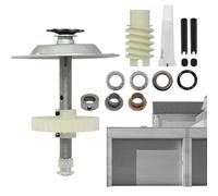 Garage Door Gear Kit - Low Noise, Stainless Steel Sprocket Opener Replacement Part, Wear Resistant Bushings Chain Drive Assembly, Heavy Duty Worm Gear Maintenance | for Home Repair DIY
