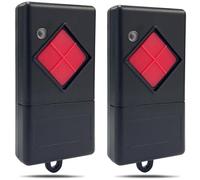 Garage Door Handheld Transmitter 40.685 MHz, Pack of 2 Replacement Remote Control Compatible with Dicket MAHS40, MAHS40-01, MAHS40-04 40 MHz Remote Control 1 Channel, Red Button