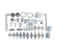 Garage Door Hardware Kit, Garage Door Tune Up Kit Stainless Steel Garage Door Roller Hinge Hardware Tune Up Kit Garage Door Parts, Improved Performance, Easy Installation