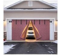 Garage Door Insulation Curtain Fits 299 x 264cm, Magnetic Thermal Barrier Cover, Energy Saving Radiant Barrier, Easy Install Heat Retention, Windproof Privacy Panel for 1 Car Garage, Brown