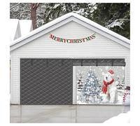 Garage Door Insulation Kit Fits 2.4x3.0m 3.0x2.7m 4.9x2.1m, Magnetic Thermal Insulated Door Curtain for Winter, Garage Doors Cover for Cold with Thickened Cotton(Gray,3.7x2.1M/12x7FT)