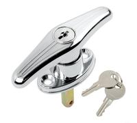 Garage Door Lock, T-Handle Rear Fix Keyed to Differ, Metal T-Type Handle Lock for Caravan, Campervan, Shed, and Trailer, Waterproof and Rustproof, for Easy to Install, Silver Finish