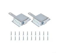 Garage Door Locks Heavy Duty Five-Hole Latch, Galvanized Steel Rustproof Security Bolt for Vertical Track, Reversible Left Right Mount with Screws, Silver 2 Pack