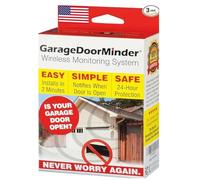 Garage Door Minder® Version II. 100% Wireless. Installs in Two Minutes! No Wi-Fi. in-Home Monitor & Alert System. Great for Seniors!
