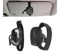 Garage Door Opener Holder for Visor, Carrying Case for Universal Garage/Gate Door Opener Remote, Adjustable Visor Bag Gate Clicker Holder (Black-Genie Intellicode)