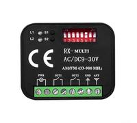 Garage Door Receiver, Multi-Frequency 300-868MHz Remote Control Compatible With Rolling Fixed Learning Code(Black)