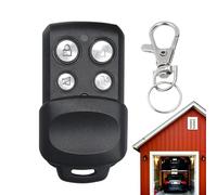 Garage Door Remote Control - 4 Channel Clicker, 433Mhz Frequency Opener Transmitter, 100m Range Automated Gate Keyfob, Black ABS Plastiic Entry Device | Access Gadget For Drivers & Residents