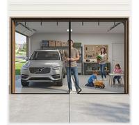 Garage Door Screen for Car Magnetic Screen Door Heavy Duty Walk Through Mesh Net with Bottom Weights Garage Fly Screen Pet Friendly Black White Gray(Gray,305x244cm)