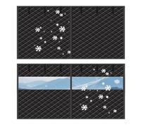 Garage Door Screen for Winters, Magnetic Thermal Garage Door Insulation Kit, 183-549cm Doors Privacy Blackout Cover Curtain, Insulated Blanket for Garage Attic Doorways Hallway